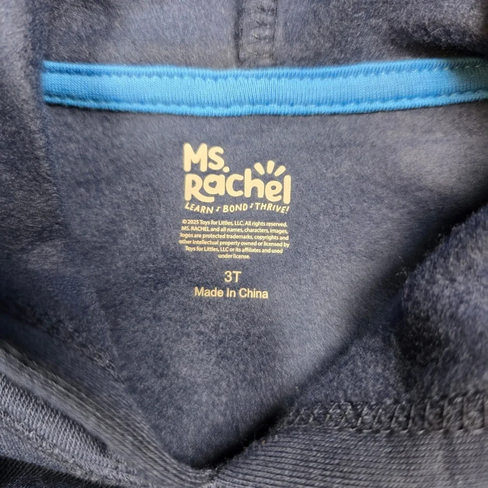 Ms Rachel Toddler Kids Navy Blue Hoodie and Jogger Sweatpant Set 2pc 3T NEW